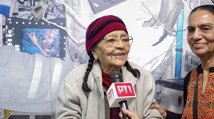 <div class="paragraphs"><p>Sanjyothi Chawla, mother of late astronaut Kalpana Chawla. PTI</p></div>