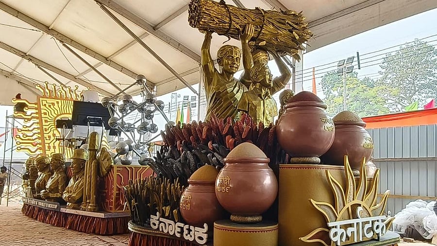 <div class="paragraphs"><p> Karnataka&nbsp; tableau, themed “Millets to Microchip,” will be showcased at Bharat Parv event at Red Fort ground). </p></div>