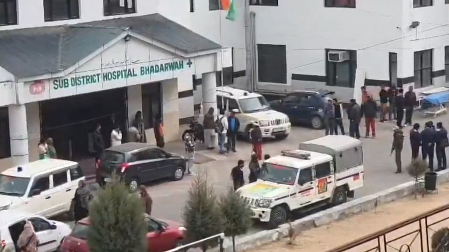 <div class="paragraphs"><p>A view of the hospital where the injured were taken after the accident involving an Army vehicle.</p></div>