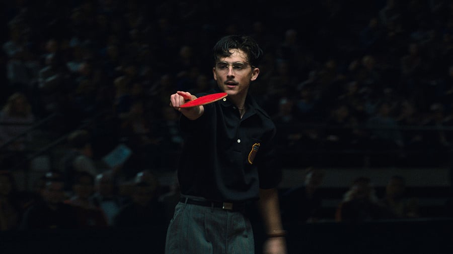 Timothée Chalamet plays Marty Mauser in Marty Supreme.