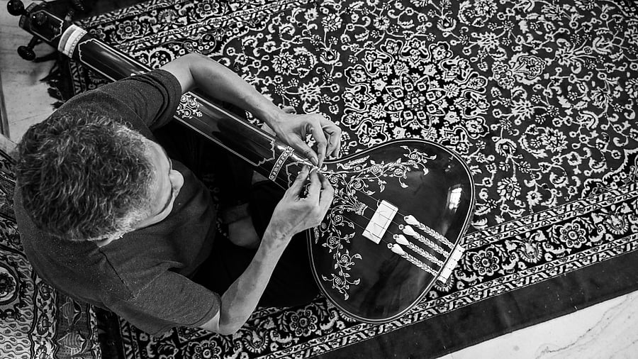 Rumi Harish at his home in R T Nagar, Bengaluru. DH PHOTO/PUSHKAR V
