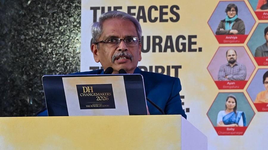 <div class="paragraphs"><p>Infosys co-founder Kris Gopalakrishnan speaksat the 'DH Changemakers 2026' award presentation&nbsp;ceremony on Friday. </p></div>