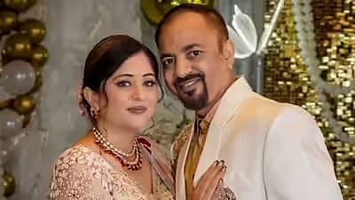 <div class="paragraphs"><p>Vijay Kumar and wife Meemu Dogra</p></div>