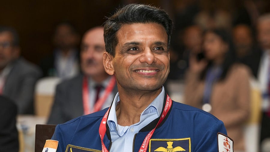 <div class="paragraphs"><p>Astronaut and IAF Group Captain Shubhanshu Shukla during the India International Space Conclave, in New Delhi.</p></div>