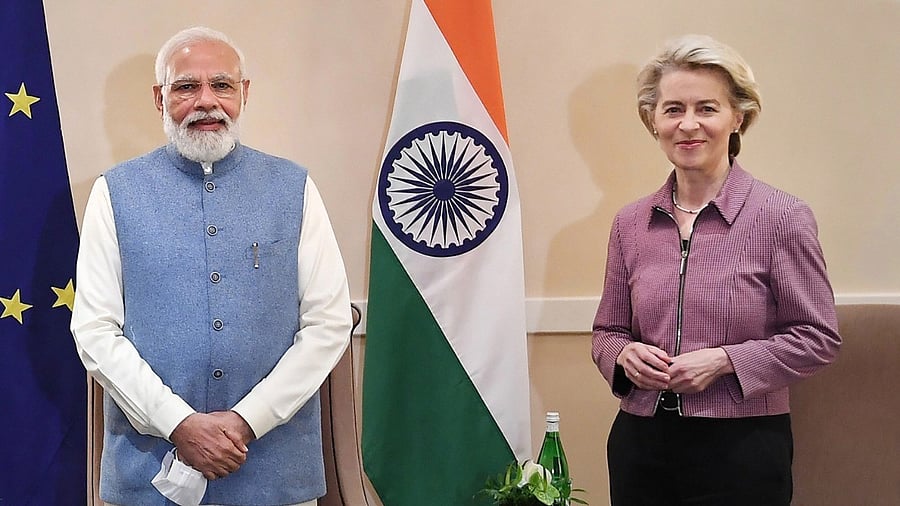 <div class="paragraphs"><p>PM Modi with European Commission president Ursula Von Der Leyen. </p></div>