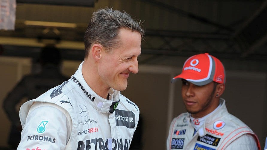 <div class="paragraphs"><p>Michael Schumacher (left)&nbsp;has not been seen in public since 2013.</p></div>