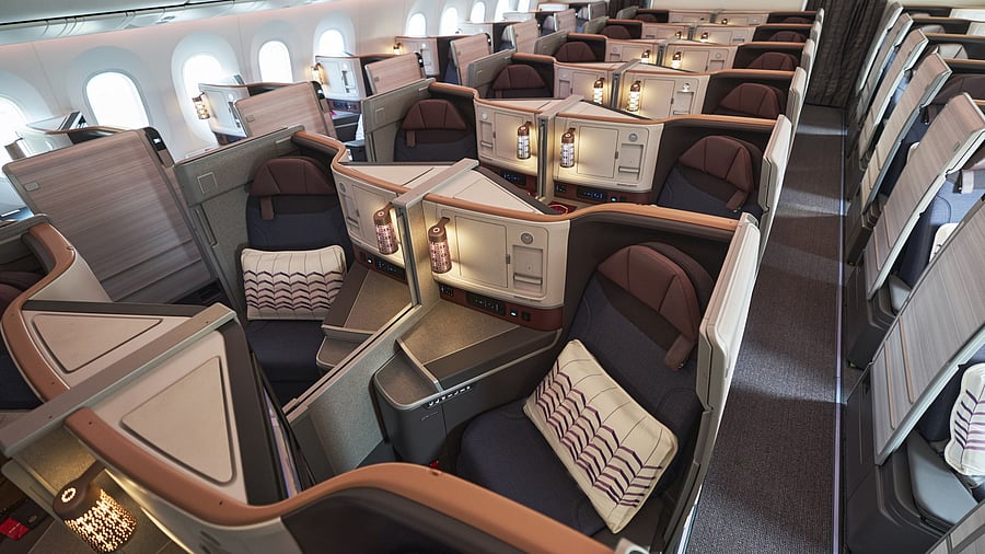<div class="paragraphs"><p>Air India&nbsp;unveiled the custom-styled cabin interiors of its first line-fit (made-for-Air India) Boeing 787-9 aircraft.</p></div>