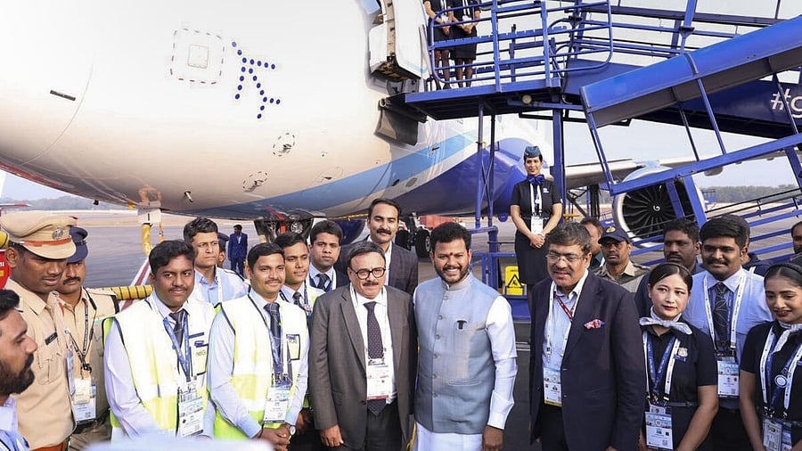 <div class="paragraphs"><p>In this image posted on Jan. 28, 2026, Union Civil Aviation Minister Ram Mohan Naidu poses for pictures during the inauguration of the 'Wings India 2026', Asia’s largest biennial civil aviation event, at Begumpet Airport in Hyderabad.</p></div>