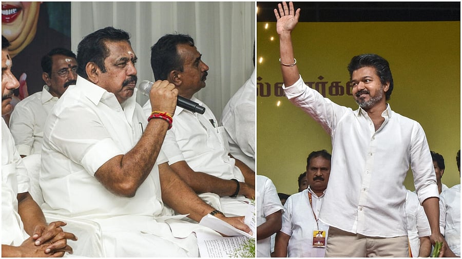 <div class="paragraphs"><p>AIADMK general secretary Edappadi K Palaniswami(L), TVK chief Vijay</p></div>