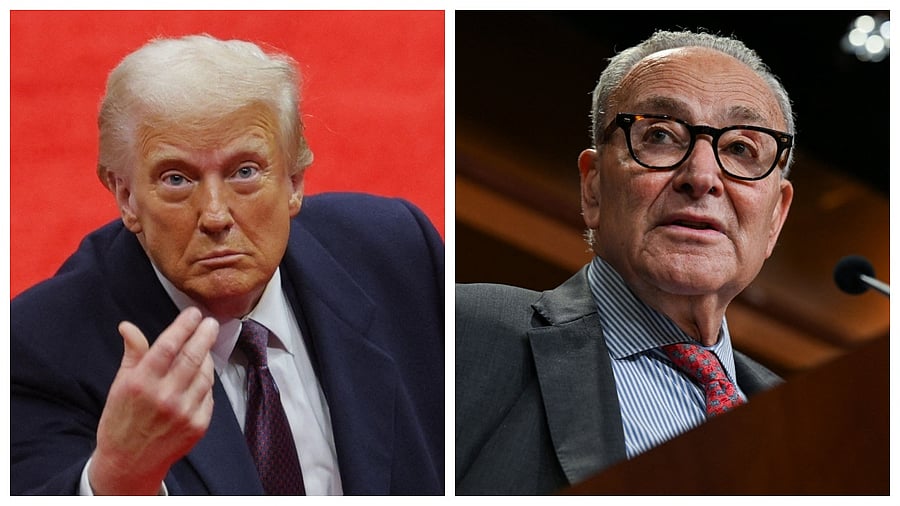 <div class="paragraphs"><p>U.S. President Donald Trump (L) and Democratic Senator Chuck Schumer.</p></div>