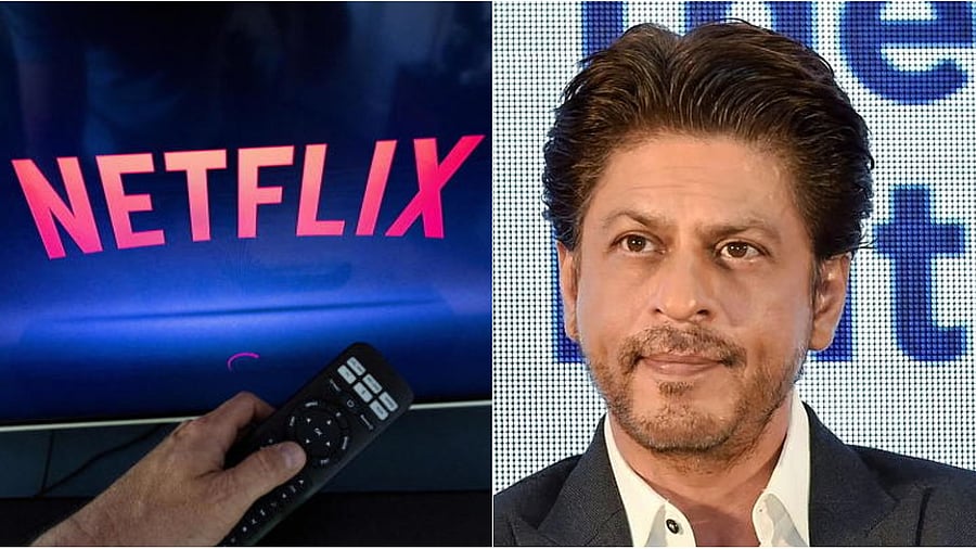<div class="paragraphs"><p>The logo of Netflix (L), and Bollywood actor Shah Rukh Khan.</p></div>