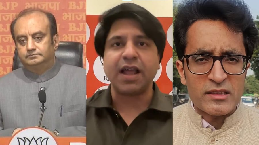 <div class="paragraphs"><p> Sudhanshu Trivedi, Shehzad Poonawalla and Pradeep Bhandari.</p></div>