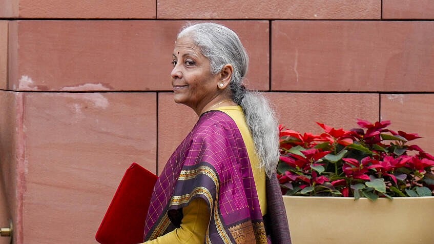 <div class="paragraphs"><p>Finance Minister Nirmala Sitharaman with the digital tablet.</p></div>