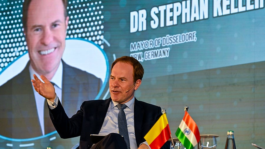 <div class="paragraphs"><p>Dr Stephan Keller, Mayor of Düsseldorf, Germany's seventh-largest city, speaks at at the Future ICT Forum for Sustainable Cities, in Bengaluru on Monday. </p></div>
