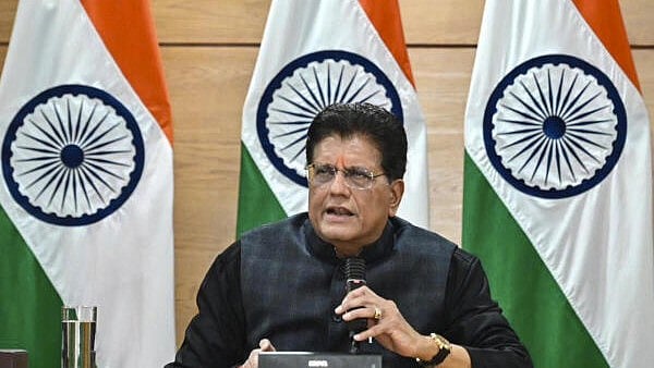 <div class="paragraphs"><p>Union Minister Piyush Goyal addresses the media on the progress of the India-US trade deal</p></div>