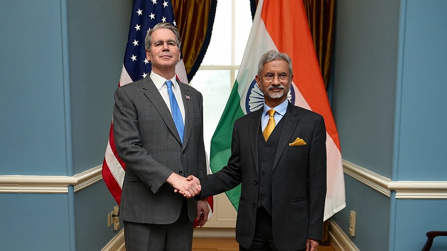 <div class="paragraphs"><p>EAM S Jaishankar with Scott Bessent</p></div>