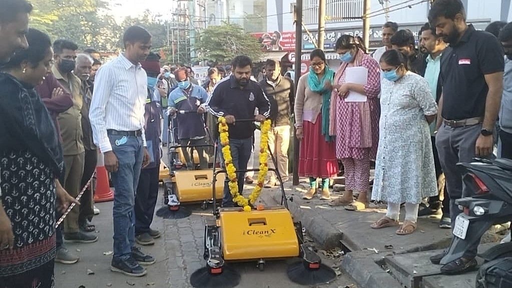 Bengaluru North Corporation Deploys 33 Hand-Held Sweeper Machines