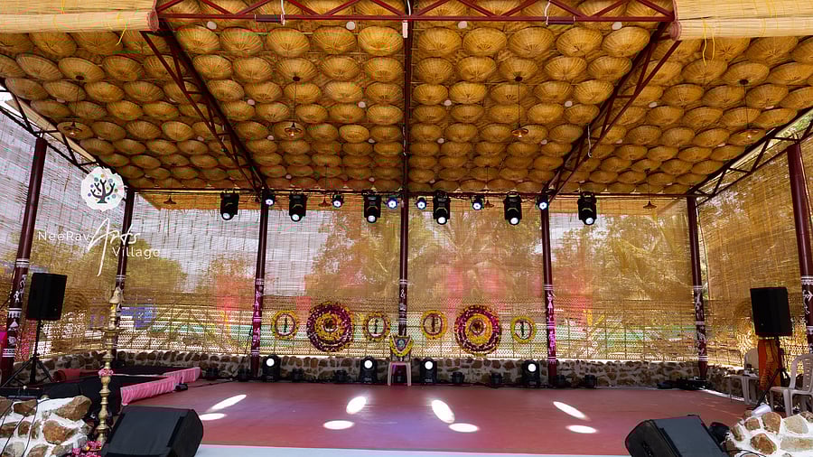 The stage for rangapravesha at NeeRav Arts Village, Bidadi.