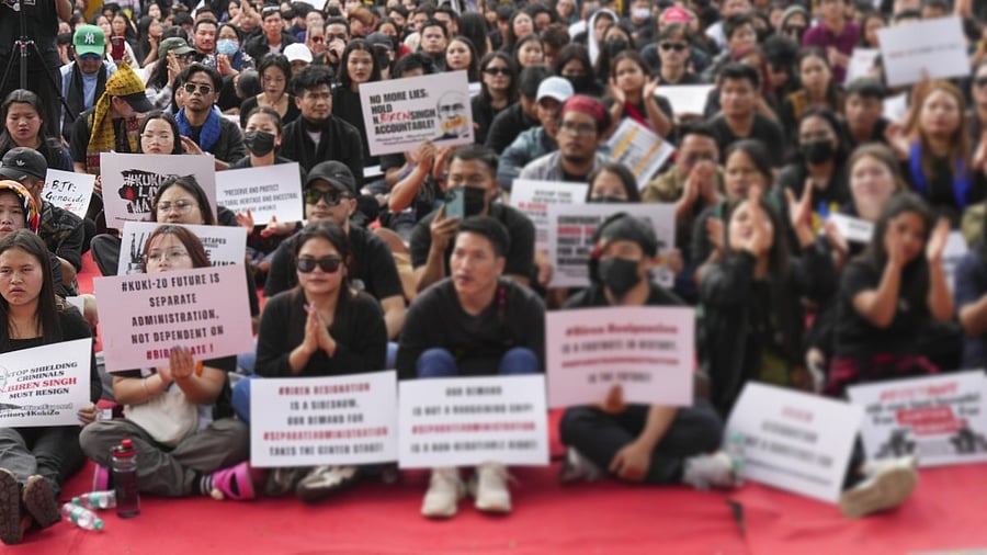 <div class="paragraphs"><p>Protest over Manipur violence</p><p></p></div>
