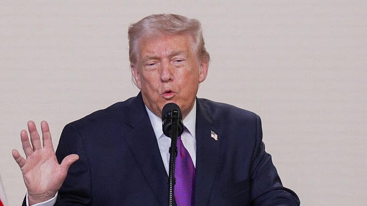 <div class="paragraphs"><p>US President Donald Trump speaks during an event to unveil the TrumpRx drug discount site, in the South Court Auditorium on the White House campus, in Washington.</p></div>
