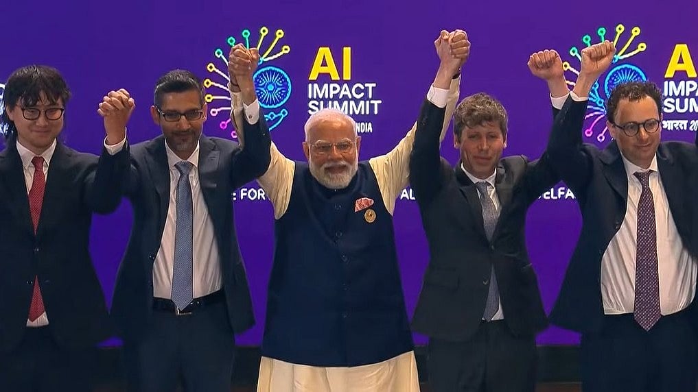 Sam Altman Declines Handshake with Anthropic CEO at India AI Summit, Video Viral