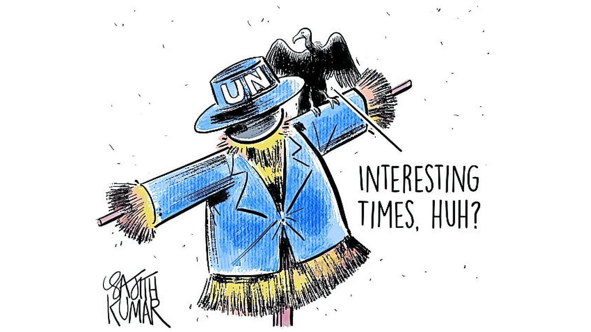 DH Cartoon Satirizes India's Political and Economic Climate