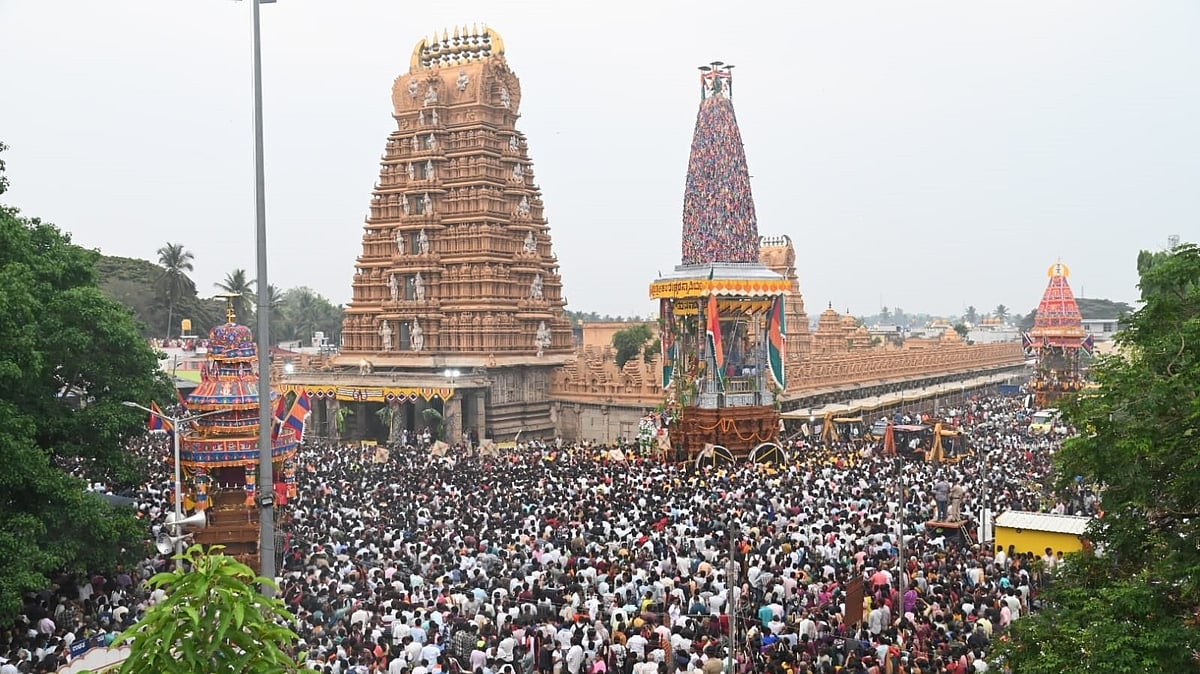 Nanjangud Rathotsava: Huge crowds at Gautama chariot festival Mysuru
