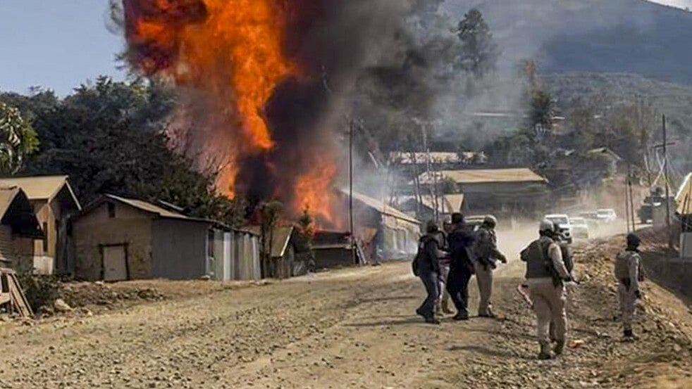 Manipur: Protesters clash with police during march to CM's residence
