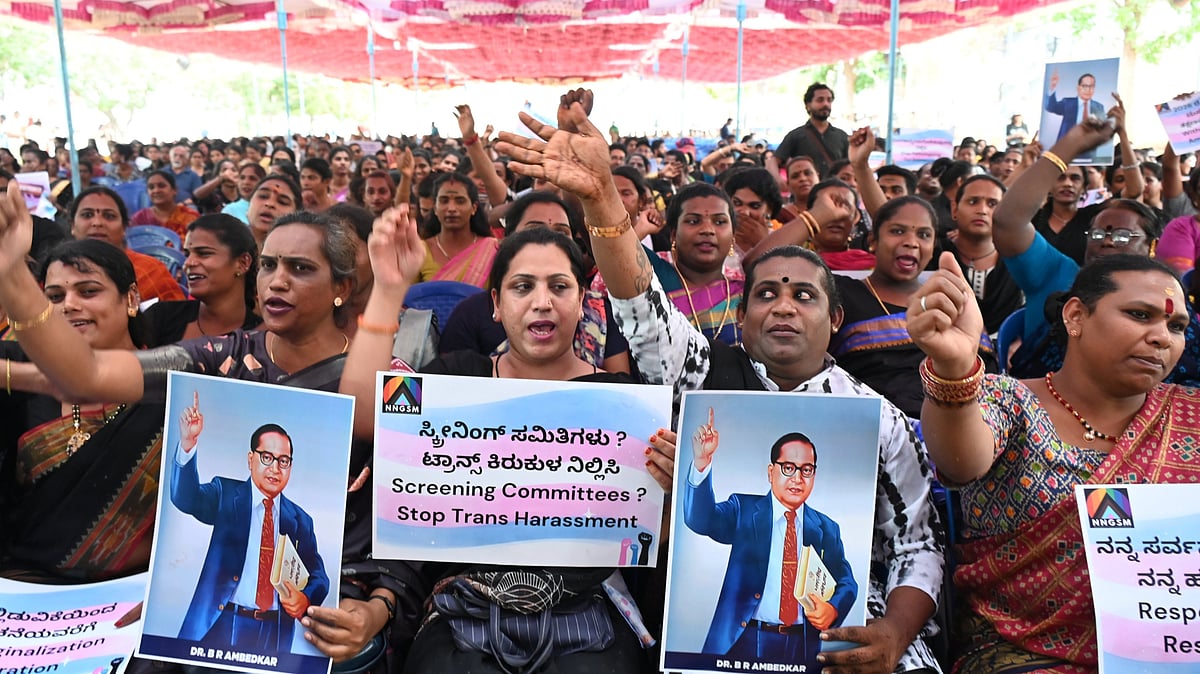 Protest at Bengaluru's Freedom Park against transgender law changes