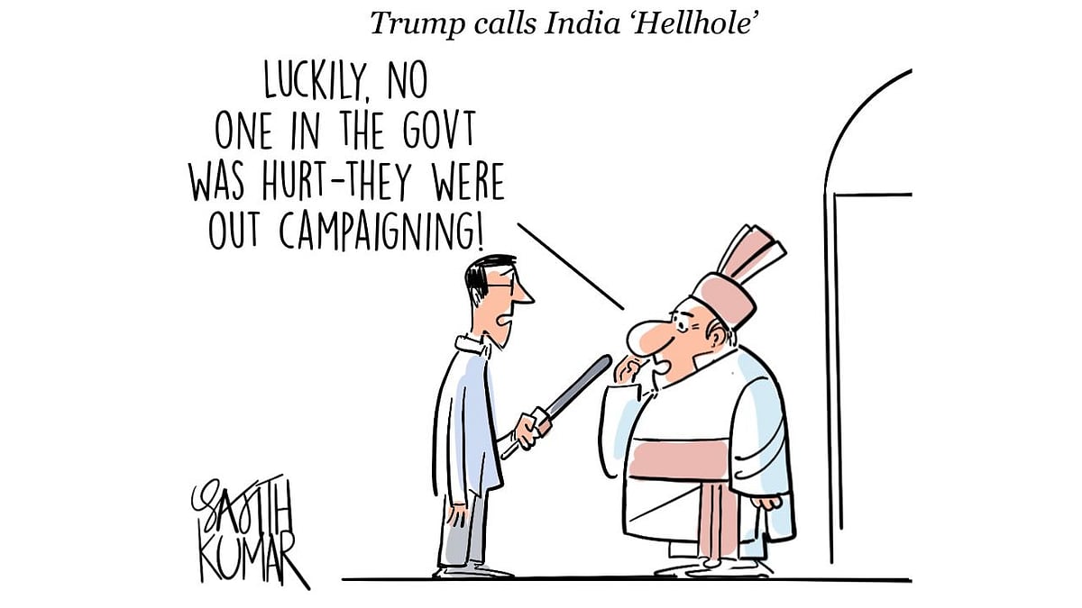 DH Cartoon: Trump Labels India a 'Hellhole' in Controversial Remark