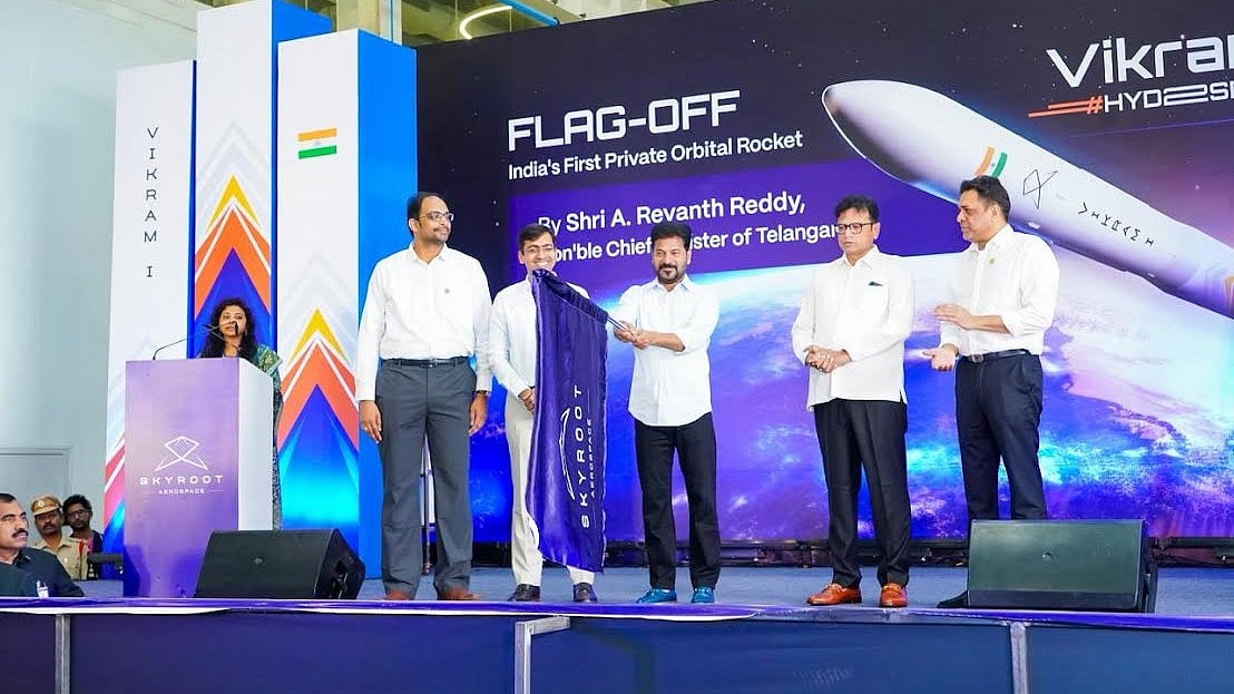Telangana CM flags off Vikram-1, India’s first private orbital launch vehicle
