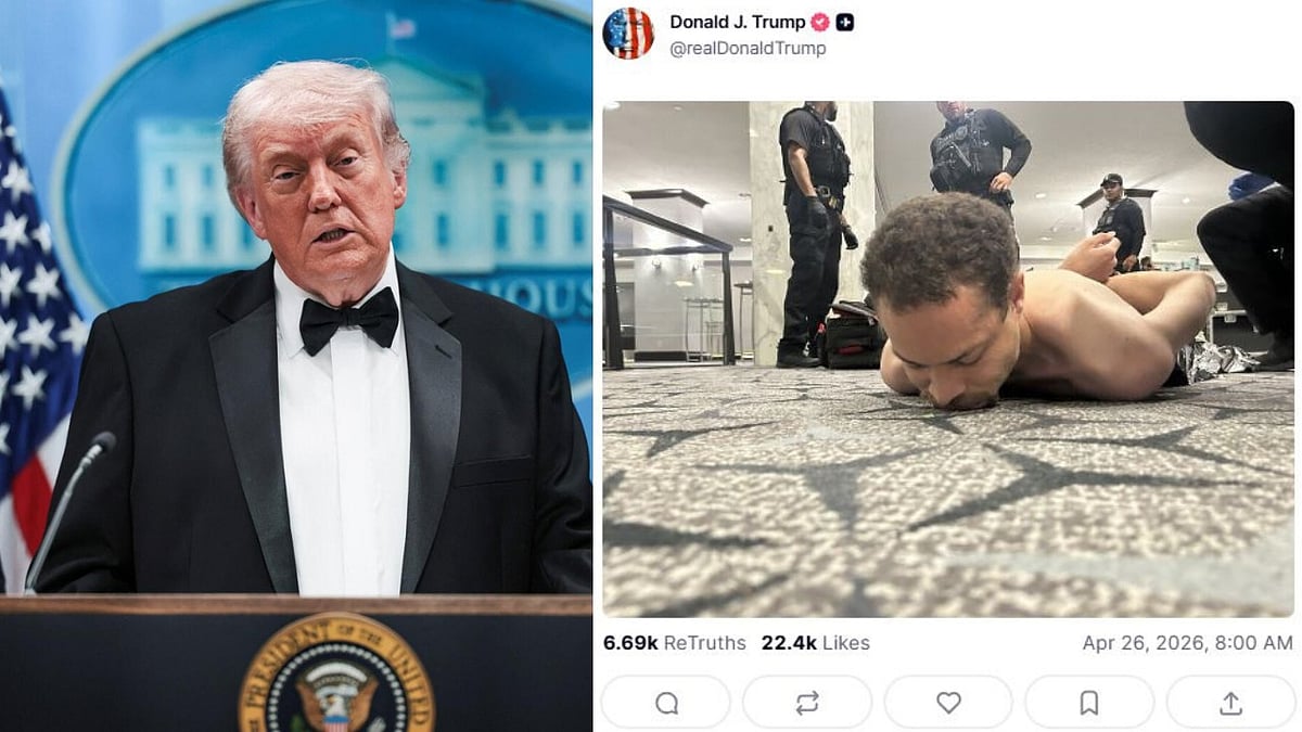 Donald Trump shares first pictures of shooter after White House dinner incident