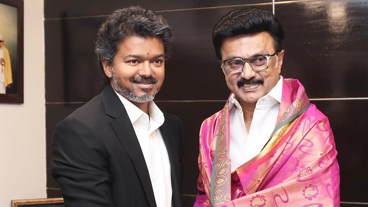 Tamil Nadu CM Vijay calls on DMK President M K Stalin
