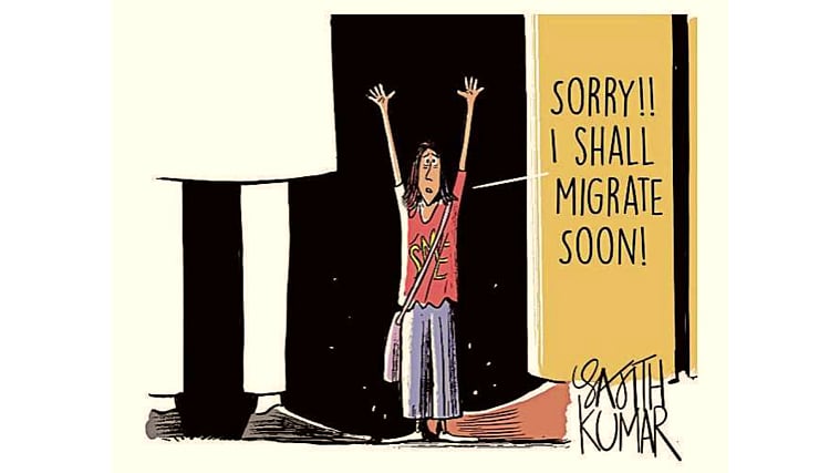 DH Toon | 'I shall migrate soon'