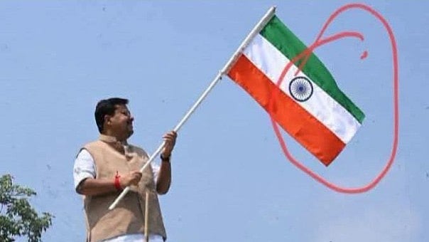 Delhi BJP lodges police complaint over 'fake' photo of Nitin Nabin holding national flag upside down