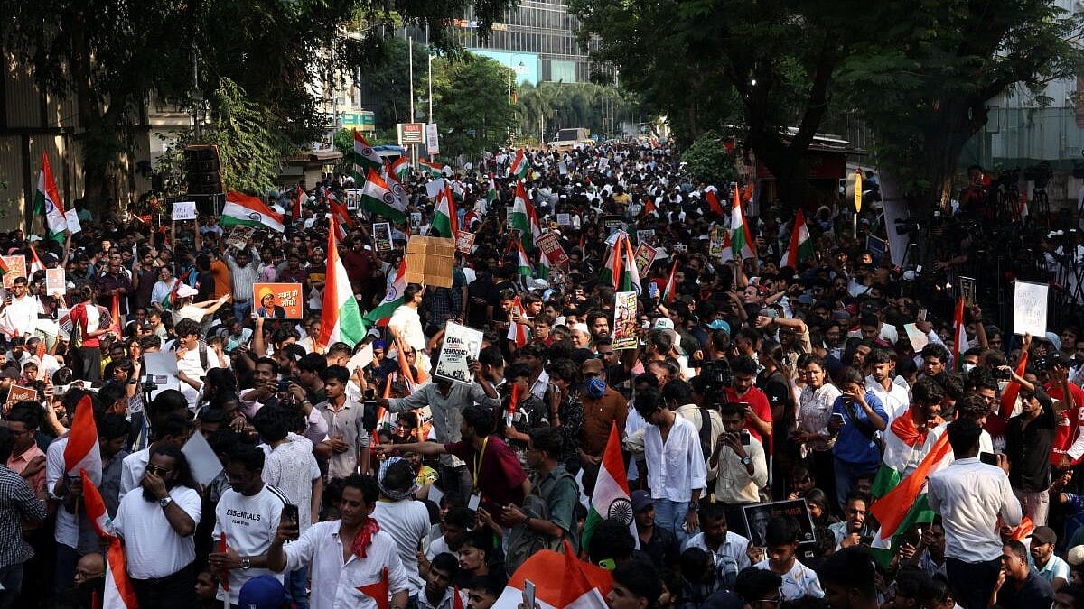 CEC protest: Thousands rally in Mumbai demanding Gyanesh Kumar resignation