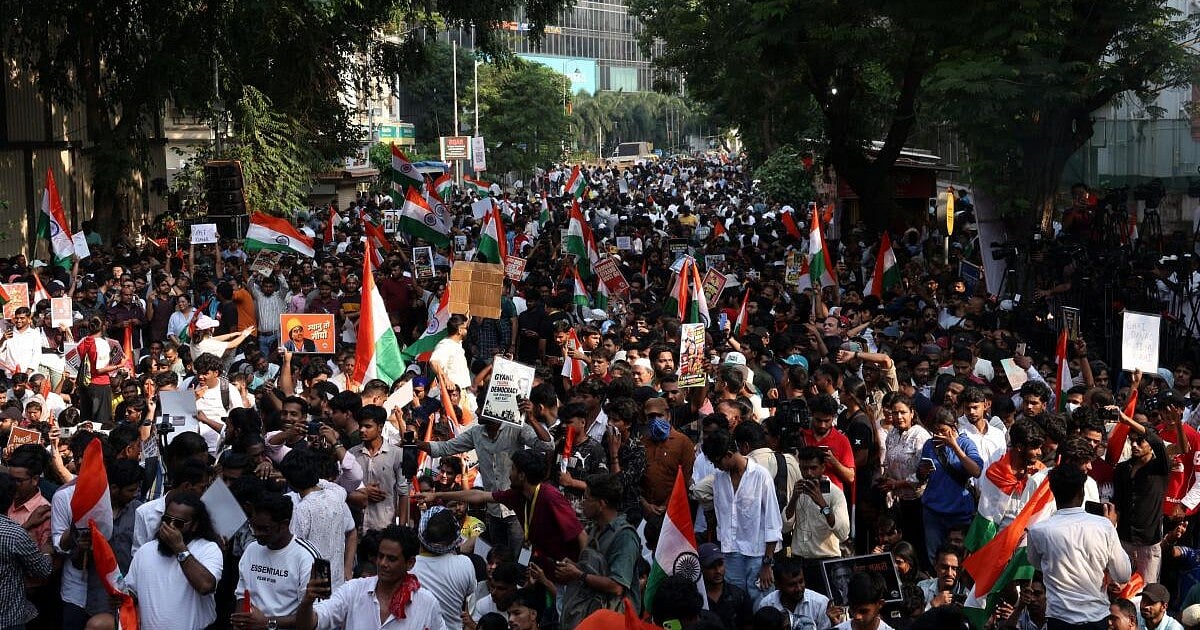 File Cec CEC protest: Thousands rally in Mumbai demanding Gyanesh Kumar resignation