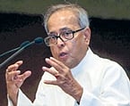 Finance Minister Pranab Mukherjee