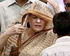 UPA Chairperson Sonia Gandhi during her three day visit to her constituency Raebareli on Monday. PTI