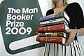 The six shortlisted novels for the Man Booker Prize 2009 on display at the end of a news conference to announce the finalists in London on Tuesday. A