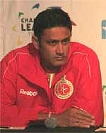 Anil Kumble, skipper of Royal Challengers Bangalore