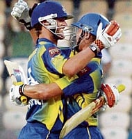 master blaster: Andrew Puttick prepares to assault en route to his hundred on Saturday. AP