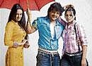 Ganesh with Yuvika and Anjana in the film.
