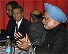 Prime Minister Manmohan Singh talks with his Chinese counterpart Wen Jiabao (unseen) at a delegation level talk in Copenhagen, Denmark on Friday. PTI