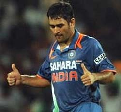 Indian captain Mahendra Singh Dhoni