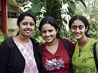 Vidya, Aparna and Swati remain thick friends.