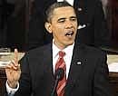 U.S. President Barack Obama makes a point during Obama's first State of the Union Address on Capitol Hill in Washington on Wednesday.Reuters