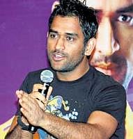 Captain cool: Dhoni interacts with the media on Friday. PTI
