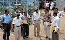 OFFICIAL VISIT:  A team of ASI officials inspecting the controversial Inam Dattatreya cave in Chikmagalur district on Tuesday. DH Photo