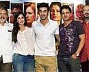 Together: Prakash Jha, Katrina Kaif, Ranbir Kapoor, Manoj Bajpai and Anjum Rajabali. dh photo by SRIKANTA SHARMA R